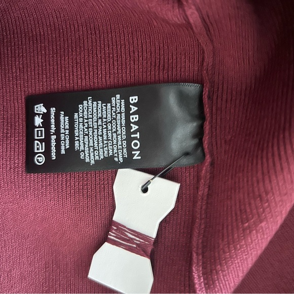 Aritzia Babaton Sculpt Knit Mockneck Sleeveless Burgundy Midi Dress XS NWT - Picture 9 of 10